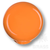 Ручка кнопка детская коллекция , выполнена в форме шара, цвет оранжевый глянцевый