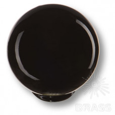 Ручка кнопка детская коллекция , выполнена в форме шара, цвет чёрный глянцевый