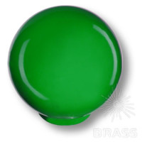 Ручка кнопка детская коллекция , выполнена в форме шара, цвет зеленый глянцевый