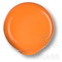 Ручка кнопка детская коллекция , выполнена в форме шара, цвет оранжевый глянцевый