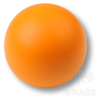 Ручка кнопка детская коллекция , выполнена в форме шара, цвет оранжевый матовый