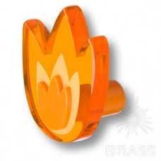 Ручка-кнопка выполнена в форме тюльпана, цвет оранжевый