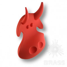 Ручка кнопка детская, корова красная 64 мм