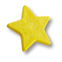 Ручка кнопка детская, звезда желтая