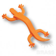 Ручка скоба детская, крокодил оранжевый 96 мм