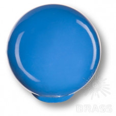 Ручка кнопка детская коллекция , выполнена в форме шара, цвет голубой глянцевый