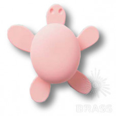 Ручка кнопка детская, черепаха розовая