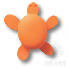 Ручка кнопка детская, черепаха оранжевая