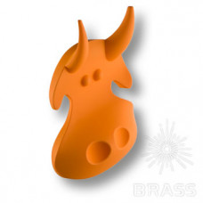 Ручка кнопка детская, корова оранжевая 64 мм