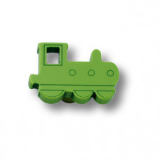 Ручка кнопка детская, паровозик зеленый