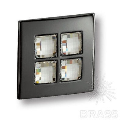 Ручка кнопка с кристаллами swarovski эксклюзивная коллекция, графитовый