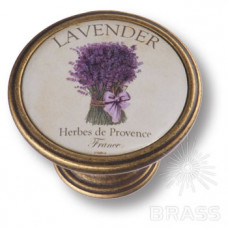 Ручка кнопка - lavender, лаванда, старая бронза