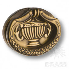 Ручка кольцо на подложке классика, античная бронза