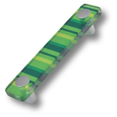 Ручка скоба, цвет зеленый 96 мм