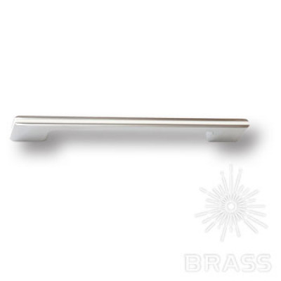 Ручка скоба модерн, глянцевый хром с белой вставкой 160 мм