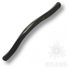 Ручка скоба модерн, глянцевый чёрный 192 мм