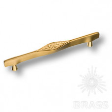 Ручка скоба, латунь, современная классика, французское золото 160 мм