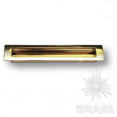 Ручка врезная современная классика, глянцевое золото 160 мм