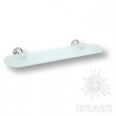 Полка для ванных аксессуаров, латунь с кристаллами swarovski, цвет - глянцевый хром