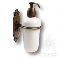 Дозатор для жидкого мыла, латунь, керамика, цвет - старая бронза