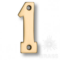 Номер на дверь, цифра "1", латунь