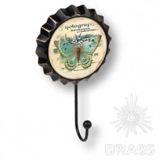 Крючок декоративный botanic, бабочка, металл