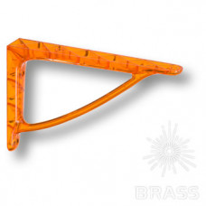 Полкодержатель ( 2шт.), прозрачный пластик, цвет - оранжевый, 180 мм