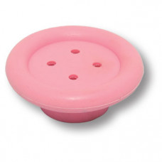 Ручка кнопка детская, пуговица розовая