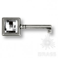 Ключ с кристаллом swarovski, старое серебро