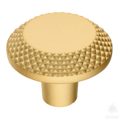 Ручка кнопка, матовое золото