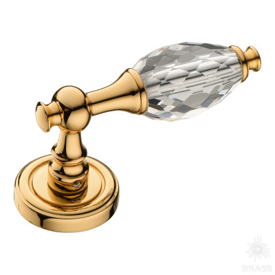 Ручка дверная, латунь, глянцевое золото