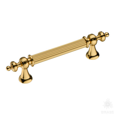 Ручка рейлинг, глянцевое золото 96 мм