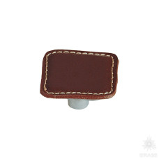 Ручка кнопка эксклюзивная коллекция, коричневая кожа