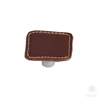 Ручка кнопка эксклюзивная коллекция, коричневая кожа