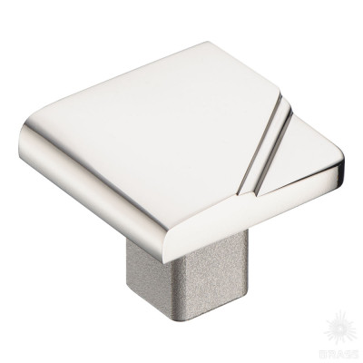 Ручка кнопка, глянцевый никель