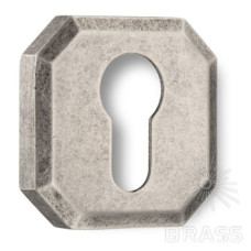 Накладка с цилиндрическим отверстием для ключа, старое серебро (комплект)