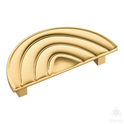 Ручка скоба, глянцевое золото 96 мм