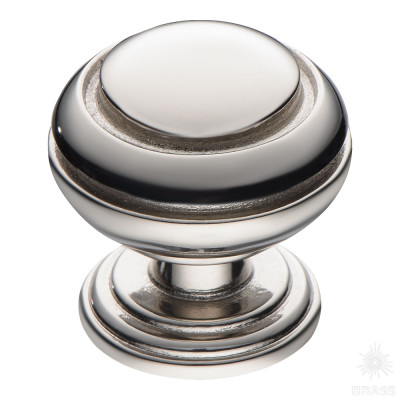 Ручка кнопка, глянцевый никель