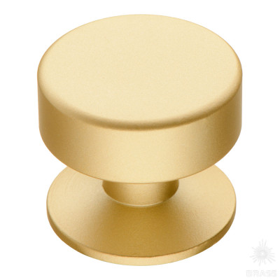 Ручка кнопка, матовое золото