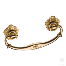 Ручка скоба классика, глянцевое золото 64 мм