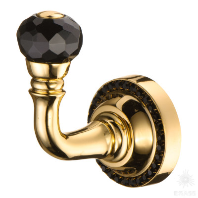 1471-320 BLACK Крючок однорожковый с кристаллами Swarovski, глянцевое золото 1471-320 BLACK Крючок однорожковый с кристаллами Swarovski, глянцевое золото