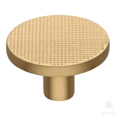 Ручка кнопка, матовая латунь