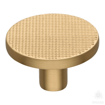 Ручка кнопка, матовая латунь