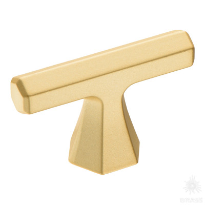 Ручка кнопка, матовое золото