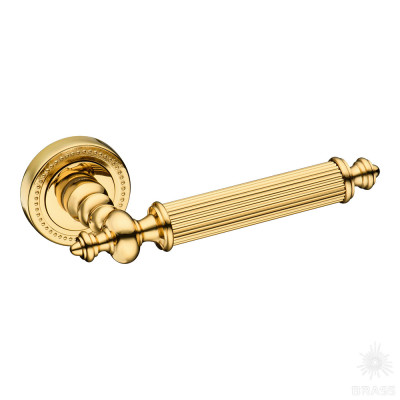 Ручка дверная, глянцевое золото