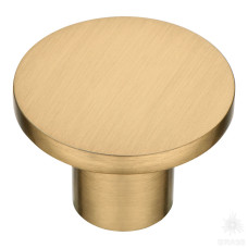 Ручка кнопка, матовая латунь