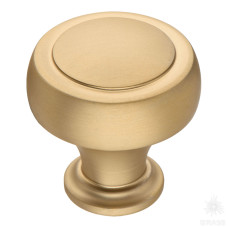 Ручка кнопка, матовая латунь