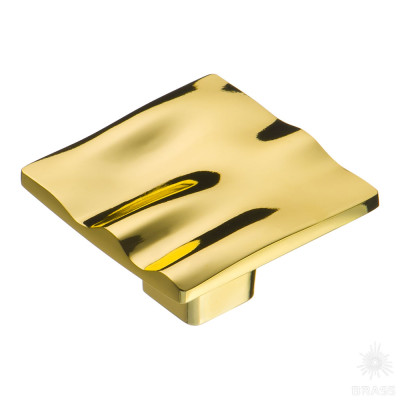 Ручка кнопка, глянцевое золото