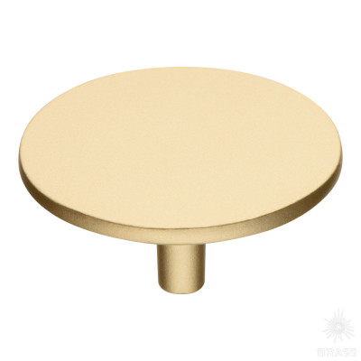 Ручка кнопка, матовое золото