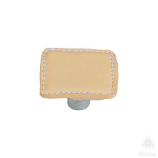 Ручка кнопка эксклюзивная коллекция, бежевая кожа